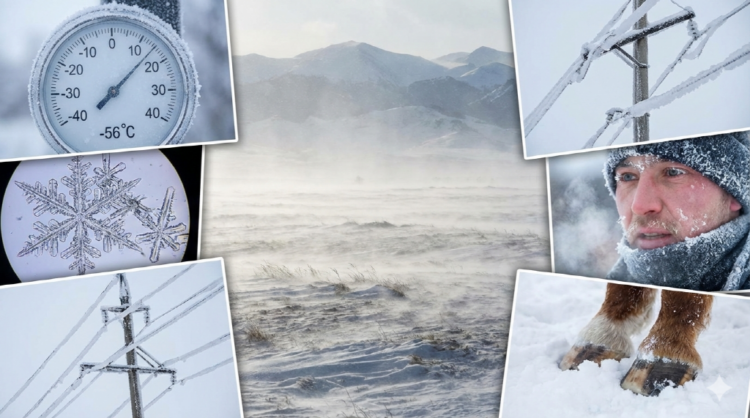 카자흐스탄 동부, 영하 56도 기록…극한 한파 지속