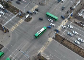 알마티 혼잡 교차로 신호체계 조정