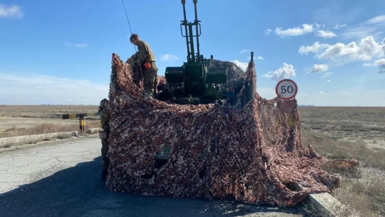 카자흐스탄 텡기즈 유전 인근 군사 장비 배치…드론 공격 대응 훈련 실시