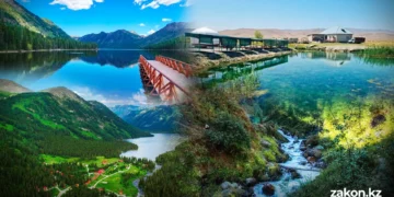 카자흐스탄의 천연 샘물… 신성한 힘과 자연의 순수함 사이의 조화